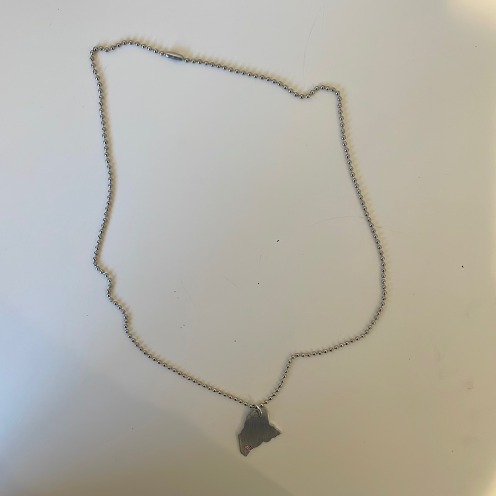 State of Maine charm necklace